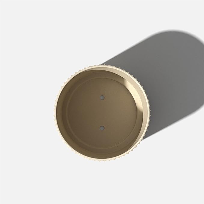 Veradek Demi Series Round Planter for Porch, Patio, Backyard | Durable Plastic-Stone Composite Material | Modern Décor for Tall Plants, Flowers