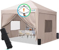 Quictent Privacy 8x8 Pop up Canopy Tent with Sidewalls and Roll-up Ventilated Windows, One Person Easy Setup, Outdoor Commercial Gazebo Shelter Enclosed Waterproof, Bonus 4 Sandbags