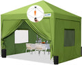Quictent Privacy 10x10 Pop up Canopy Tent with Sidewalls and Roll-up Ventilated Windows, One Person Easy Setup, Outdoor Commercial Gazebo Shelter Enclosed Waterproof, Bonus 4 Sandbags