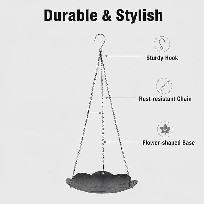 Hanging Planter for Indoor Outdoor, Plant Hanger, Hanging Plant Holder, Plant Pot Shelf Basket for Window Wall Ceiling Garden with Chains and Hooks, 2Pcs (Leaf)