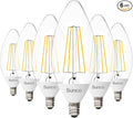 Sunco 6 Pack Dusk to Dawn LED Outdoor Light Bulb B11, Edison Filament Candelabra Bulbs for Porch Lighting, 500 LM, 5W (40W Equivalent), 4000K Cool White, E12 Base, Photocell Sensor UL