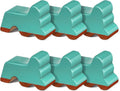 Kigeli 6 Pcs Resin Garden Pot Feet for Outdoor Planters 3 Inch Long 1.5 Inch Tall Flower Handmade Elevator Plant Feet Frost Proof Lifter for 14-20 in Pot(Blue)