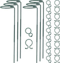 Plant Stake Support - 6 Pack Adjustable Height 16" or 30", Garden Support Stake Plant Cage Support Rings, Single Stem Plant Support Stakes, for Flowers Amaryllis Tomatoes Peony Lily Rose (30inch)