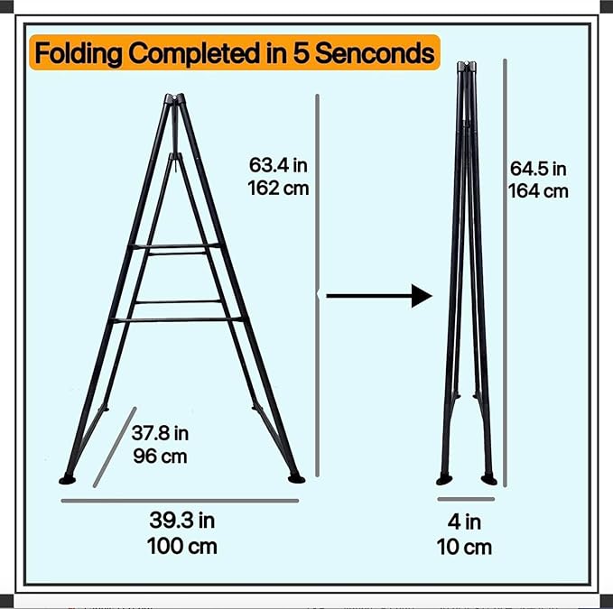 Hammock Chair Stand with X-Large Swing Chair with Footrest，Anti-Tip Thickened Weather-Resistant Iron Pipe Swing Frame, 450Lbs Stand Capacity Quick Assembly for Indoor Outdoor (Green Stripe)