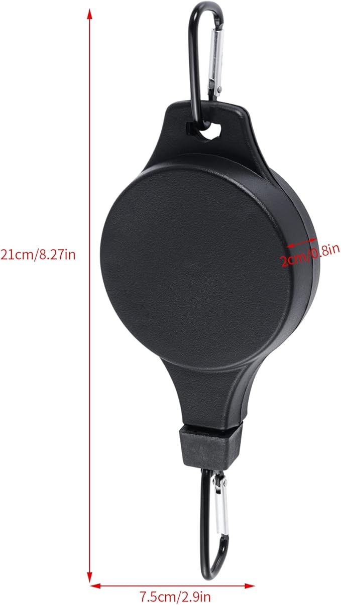 6pcs Plant Pulley Retractable Hanger Easy Reach Plant Pulley Adjustable Height Wheel for Hanging Plants Heavy Duty Plant Hanger for Garden Baskets Pots- Black