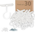 30Pack Ceiling Hooks Bulk for Hanging Plants 2.5in White