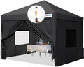 Quictent Privacy 10x10 Pop up Canopy Tent with Sidewalls and Roll-up Ventilated Windows, One Person Easy Setup, Outdoor Commercial Gazebo Shelter Enclosed Waterproof, Bonus 4 Sandbags