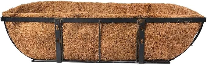 bboUod 2 pcs Garden Coconut Planter Liners Preformed Window Box Liners Natural Trough Coco Liner Coir Mats (24 inch)