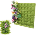 Hanging Planting Grow Bags, 49 Pockets Hanging Vertical Wall Planter Wall Mounted Grow Bag Outdoor Indoor Gardening Vertical Greening Flower Container, Planting Bags Storage Bags(1.0 m × 1.0 m, Green)