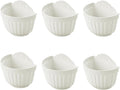 ORIMERC 6 Pcs Plastic Large Wall Plant Pots Vertical Garden Living Wall Mounted Window Hanging Basket Fence Planters Indoor Outdoor for Plants Flowers Kitchen Herbs Holder with Drainage Decor White