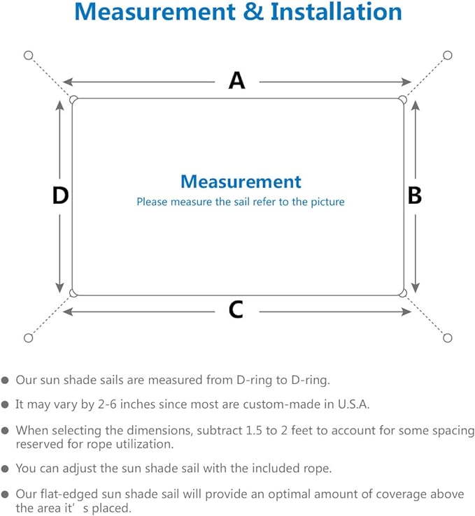 Eden's Decor Straight Flat-Edged Sun Shade Sail Rectangular 6' x 19' Grey UV-Blocking Outdoor Canopy Fabric Cloth Awning for Pergola Patio Garden Backyard Custom Size