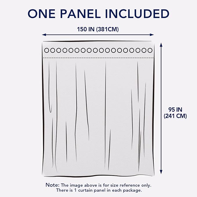 PureFit Outdoor Curtains for Patio Waterproof Weatherproof, UV Resistant Outside Curtains for Gazebo, Front Porch, Pergola, Sun Blocking Privacy Curtain, 150W x 95L inch, 1 Panel, White