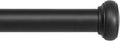 Kenney KN90001 1" Weaver Indoor/Outdoor Rust-Resistant Curtain Rod, 72-144", Black