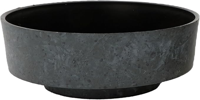 The HC Companies 6 Inch Round Plastic Succulent Capri Bowl 6"x6"x2.25" in Faux Concrete Color