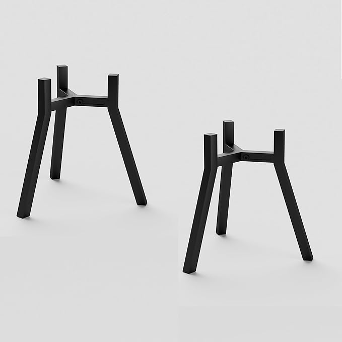 Adjustable Plant Stands Set of 2, Metal Small Plant Holder, Heavy Duty Stable Flower Holder Stand Rack for Various Pot Sizes Indoor Outdoor Corner Living Room Balcony Office Black PS-007BK-2