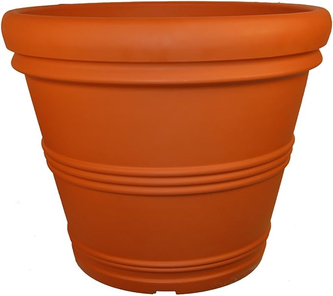 Tusco Products T30 Rolled Rim Pot, Round, Terra Cotta, 30-Inch