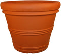 Tusco Products RR135TC Classic Rolled Rim Garden Planter, 13.5", Terra Cotta
