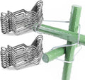 20PCS Galvanized Steel Garden Support Stakes - 4/5 Inch, 20mm, Climbing Vine Trellis Clips for Tomato, Cucumber, Eggplant, Vegetable