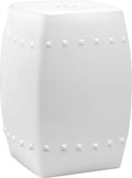 Safavieh Villa Glazed Ceramic Decorative Garden Stool, White