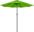 Blissun 9' Outdoor Patio Umbrella, Outdoor Table Umbrella, Yard Umbrella, Market Umbrella with 8 Sturdy Ribs, Push Button Tilt and Crank