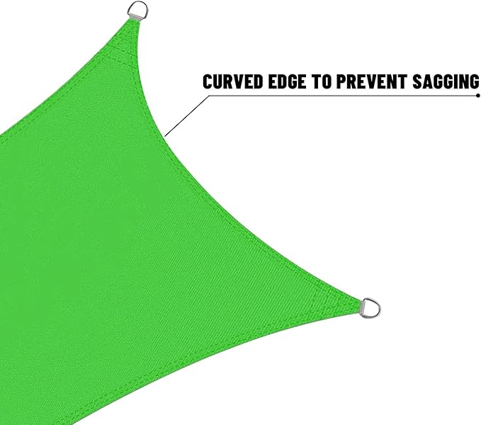 LOVE STORY Rectangle 6'x9' Waterproof Sun Shade Sail Canopy UV Block for Outdoor Patio Backyard Carport,Fruit Green(We Make Custom Size)