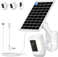 Solar Panel and 2-in-1 Wall Mount for Ring Cam, 7W Solar Charger Compatible with Rings Spotlight &Stick Up Outdoor Cam Battery, 360° Adjustable Outdoor Security Camera Mount, Weatherproof, 1-Pack
