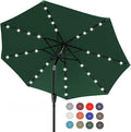 ABCCANOPY 10FT Durable Solar Led Patio Umbrellas with 32LED Lights (Green)