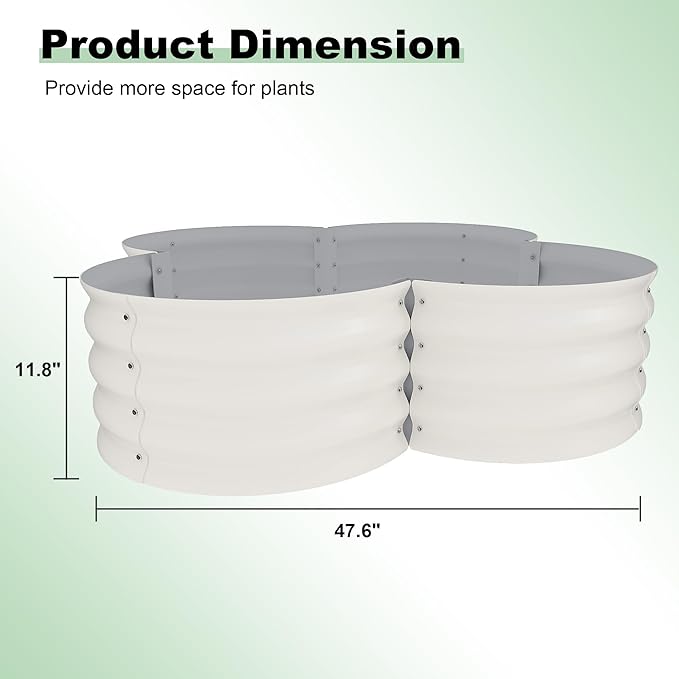 Garvee 2 Pack Galvanized Raised Garden Bed, Outdoor Planter Box with Open Base for Herbs, Veggies & Flowers. Rust-Resistant Raised Garden Beds, Ground-Connected Design for Deep Root Growth