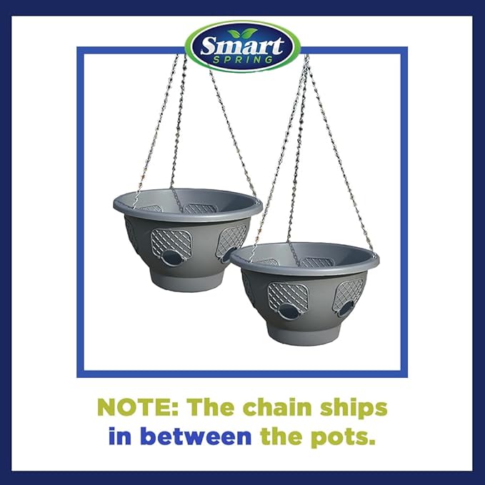 Ultimate Hanging Baskets - Strawberry, Tomato, Flower, and Herb Outdoor Planters - Use Garden Pots for Growing Plants Outside On A Deck, Fence, or Balcony (2)