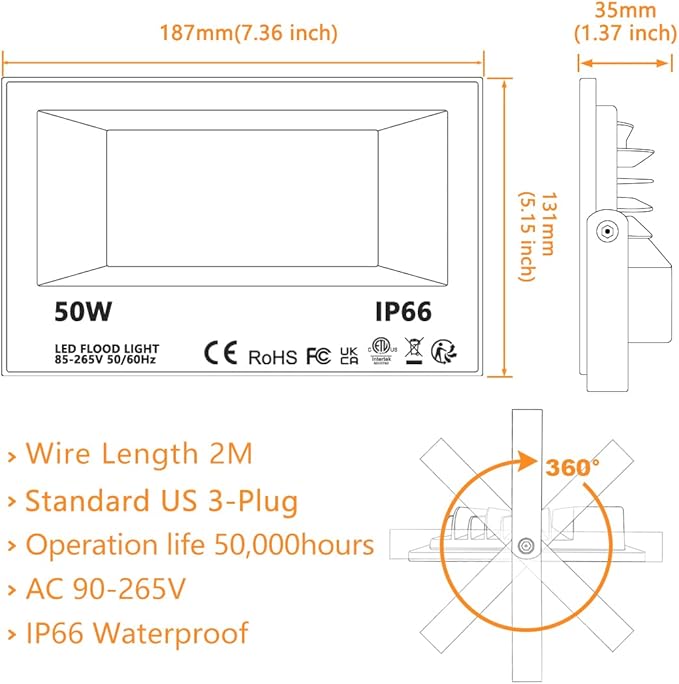 MELPO Led Flood Light 500W Equivalent, RGBW Led Outdoor Lights Colored Floodlight with Remote,50W,5000ML 2700K,120 Colors, Timing, Dimmable, Custom Modes, Landscape Lighting (4 Pack)