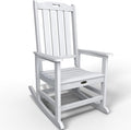 Oversized Rocking Chair, Outdoor Rocking Chair for Adults, All Weather Resistant Porch Rocker for Lawn Garden, White