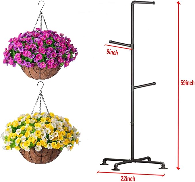 Plant Hanger Indoor,Corner Hanging Plant Stand,Heavy Duty Metal Hanging Plant Holder for Indoor Plants,Living Room,Balcony,Bedroom,Garden