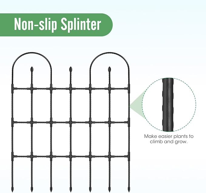 2 Pack Trellis for Climbing Plants Outdoor,47.2" H Garden Trellis,Rustproof Garden Arch Trellis Cucumber Tomato Support Structure for Raised Bed