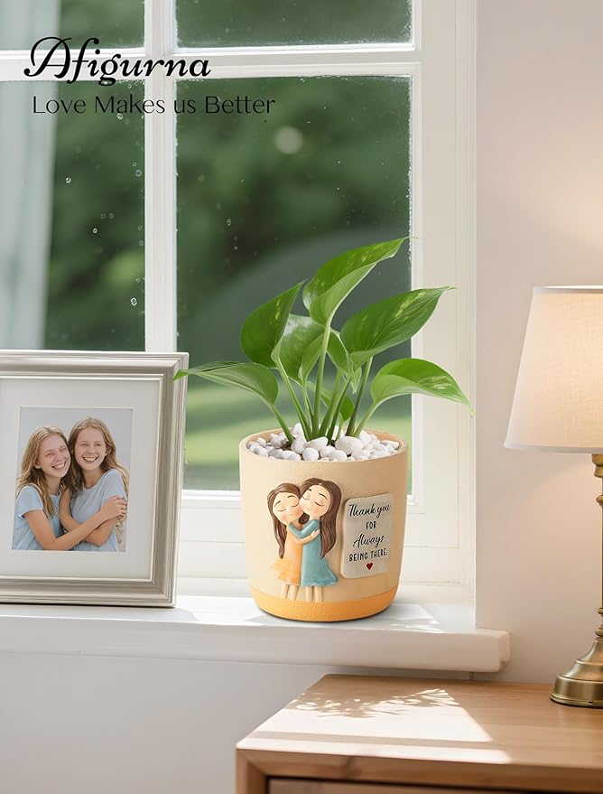 Gardening Gifts for Women: 5.3in Plant Pot Gifts for Gardener - Plant Mom Presents for Gardener - Plant Pot Garden Presents for Mom Friends Lady Christmas Birthday Mothers Day