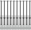 10 Pack String Light Poles,5Ft Light Poles for Outside String Lights,Outdoor Lights Pole with Fork,Metal Poles Stand for Patio Deck Backyard