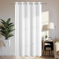 Joydeco Blackout Patio Sliding Door Curtains 108 Inches Long, Grommet Privacy Room Divider Curtains, Extra Wide Thermal Blackout Drapes for Bedroom Living Room (Pure White, 70Wx108L, 1 Panel)