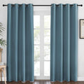 NICETOWN Blackout Curtains 84 Inch Length, Thermal Insulated Room Darkening Drapes Grommet Window Covering for Living Room Bedroom (W52 x L84 Inch, 1 Panel, Smoky Blue)