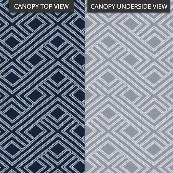 Garden Winds Universal Pergola Replacement Canopy, Spun Polyester - Standard 350 - Midnight Trellis