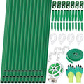 Lezmarket 36 Pack Garden Stakes(16" Each), Plant Support Stakes, DIY 4ft 5ft 6ft 7ft Sturdy Fiberglass Plant Sticks Support Garden Trellis for Growing Climbing Tomato Vegetables Flowers