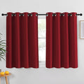 NICETOWN Burgundy Blackout Curtain Grommet - Thermal Insulated Solid Grommet Blackout Curtain/Panel/Drape for Living Room (1-Pack, 52 by 45-inch, Burgundy Red)