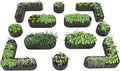 A ANLEOLIFE 12-Pack Galvanized Raised Garden Beds Outdoor, 18" Deep Modular Metal Planter Box Kit, Whole Backyard Farm Garden System with Oval Heart & Round Beds for Vegetable & Flowers, Quartz Grey