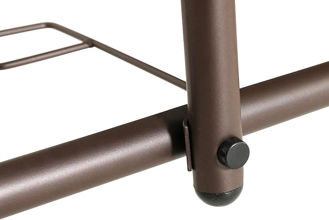 Flash Furniture Tory 31.5" x 55" Rectangular Tempered Glass Metal Table with Umbrella Hole, Bronze