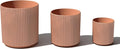 Veradek Demi Series Set of 3 Round Planters for Porch, Patio, Backyard | Durable Plastic-Stone Composite Material | Modern Décor for Tall Plants, Flowers