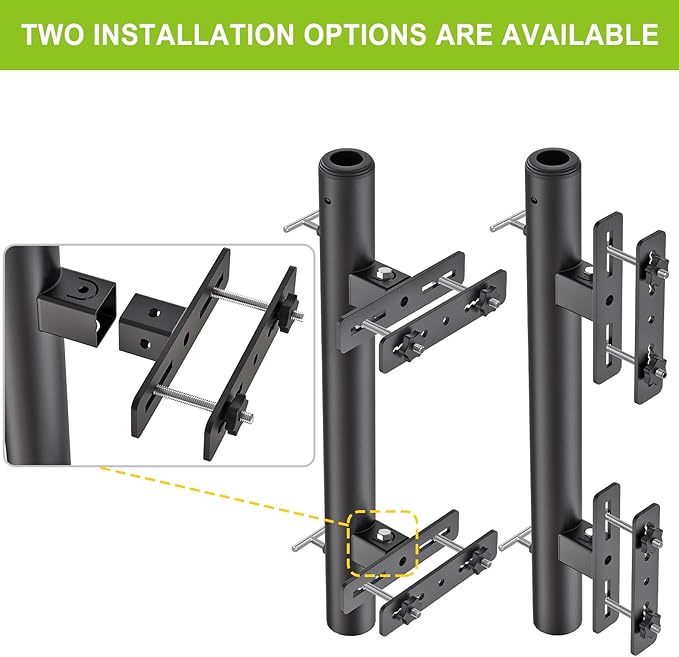 Heavy Duty Deck Railing Umbrella Holder, Adjustable Patio Umbrella Stand for 1-2 Inch Poles, Secure & Sturdy Railing Grille Mount, Maximizes Outdoor Space