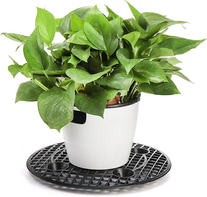 15 PCS Plant Level Pot Elevator, 12 inch Plastic Potted Plant Stands, Large Patio Planter Riser Holder, Deck Floor Protector to Prevent Rot Damage, Plant Trivet for Indoor Outdoor Garden