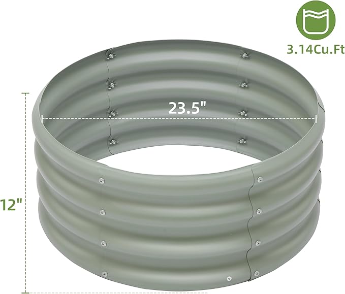 2-Pack 2x1ft Galvanized Raised Garden Bed, Outdoor Planter Bed, Metal Planter Box for Gardening and Planting,Light Green