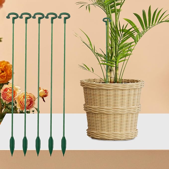 70PCS Plant Supports Stakes, 30PCS Adjustable Flower Support Poles(3 Sizes), 20 Garden Orchid Sticks Extended, 20 Orchid Clips Plant Support Stakes for Tomato Amaryllis Vegetables Phalaenopsis Roses