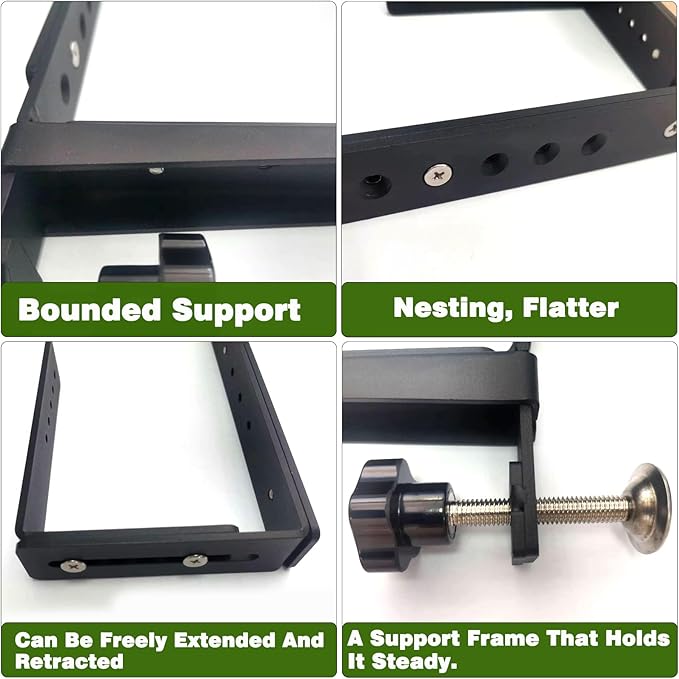Window Box Brackets for Railing Adjustable Planter Box Brackets Flower Box Brackets for Railings Deck Bird Feeder Hanger for Railing Heavy Duty Bracket for Windowsills, Garden, Fences and Balcony