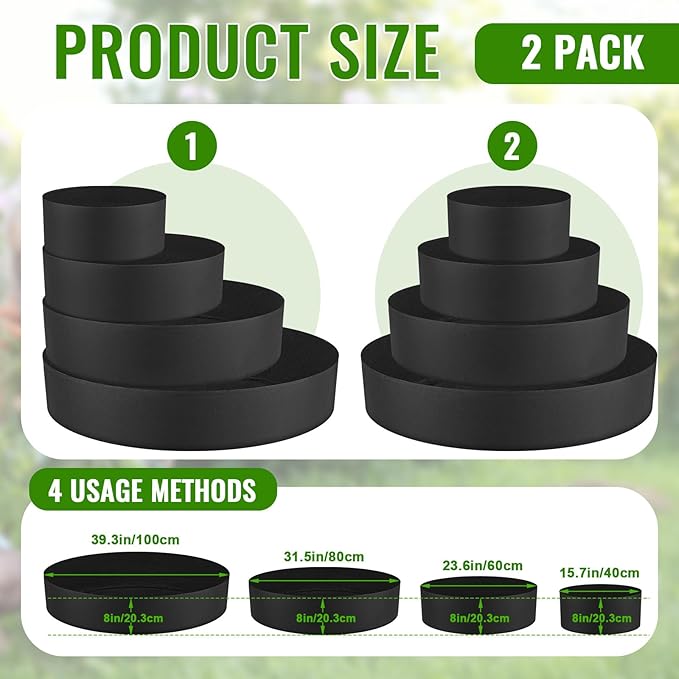 8 Pcs Plant Grow Bags 4 Tiered Strawberry Planter Tower Fabric Raised Garden Beds, 39 Inch Nonwoven Strawberry Pyramid Planter for Vegetables Flower Herbs Gardening Outdoor Growing (Black)