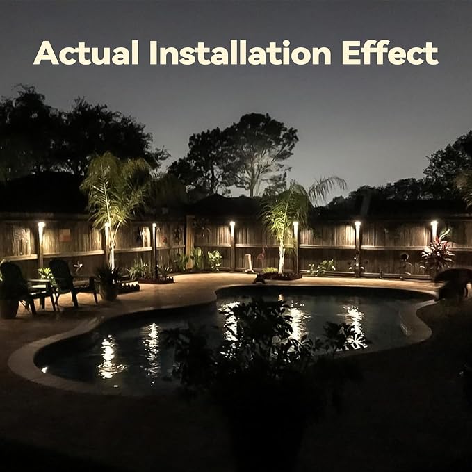 LEONLITE 12-Pack Update 5CCT LED Low Voltage Deck Lights, 180LM 3.5inch Landscape Step Railing Fence Light, 12-24V AC/DC, CRI90, Die-cast Aluminum Housing & Frosted Glass Lens, UL Cord, Satin Nickel
